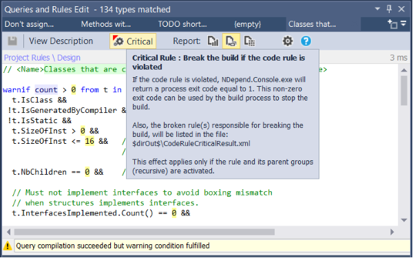 CQLinq critical rule